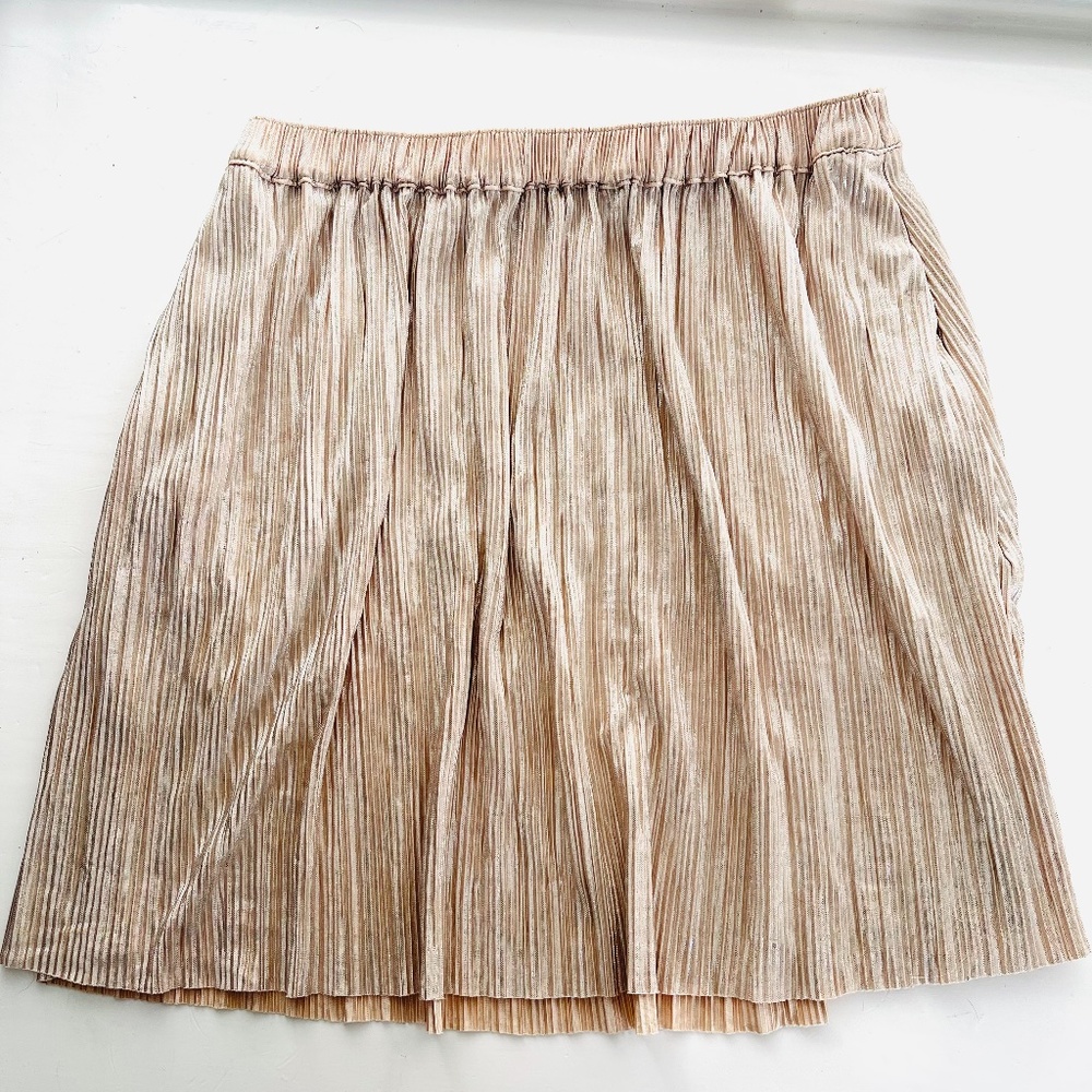 BCBG Gold Metallic Mini Skirt